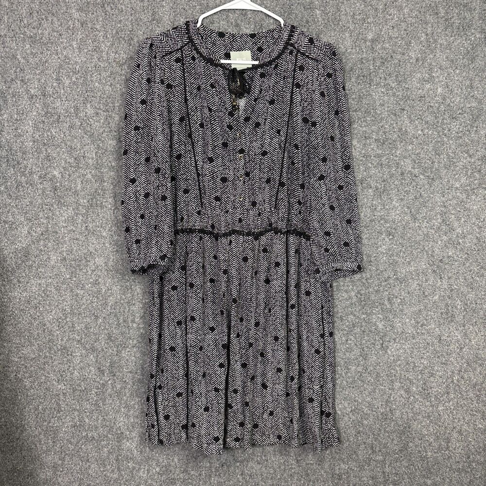 Maeve Anthroplogie Galan Dress Womens Size M Black White Work Wear Casual Date